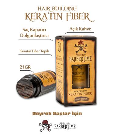 Barbertime Hair Building Keratin Fiber - Keratin Fiber Hair Builder - Hair Cover 21 gr