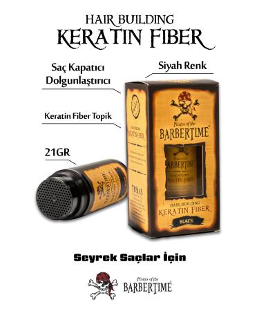 Barbertime Hair Building Keratin Fiber - Keratin Fiber Hair Builder - Hair Cover 21 gr