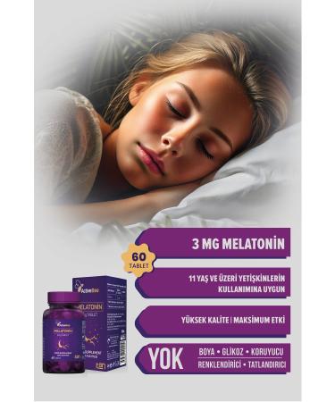 ActiveBee Supplements Melatonin 3 Mg 60 Tablets Natural Sleep Support and Relaxing Effect - Buy Online on GoSupps.com