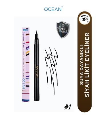 Ocean Black Eyeliner Liquid Pencil Eyeliner Waterproof Intense Pigment