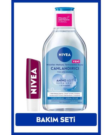 NIVEA Micellar Make-Up Remover Water 400ml Blackberry Lip Care Cream