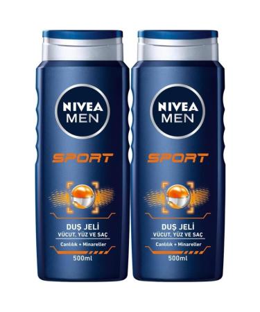 NIVEA Men Sport Shower Gel 500 ml X2