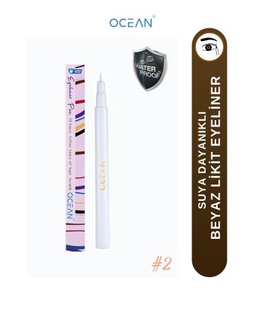 Ocean White Eyeliner Liquid Pencil Eyeliner Waterproof Intense Pigment