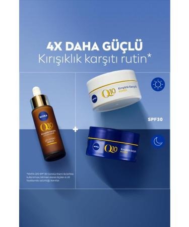 NIVEA Q10 Anti-Wrinkle Dual Action Skin Serum 30ml Pure Q10 Sugar-Induced Wrinkle Prevention - Buy Online on GoSupps.com