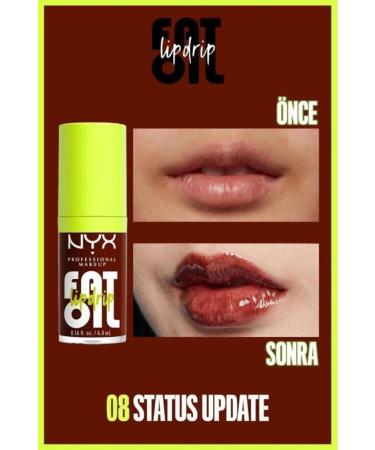 NYX Professional Makeup Fat Oil Lip Drip Shine Lip Oil - Thats Chic & Status Update - Buy Online on GoSupps.com