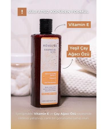 Reveuse Dermocosmetic Revitalizing Revitalizing Effective Tea Tree Essence All Skin Types Vitamin E Shower Gel 400ml - Buy Online on GoSupps.com