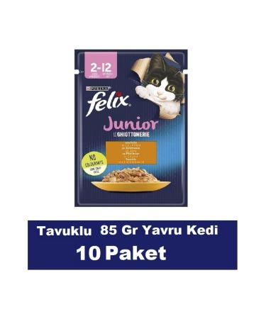 FELIX Junior Kitten Chicken Meat Cat Wet Food 85 Gr x 10 Pack
