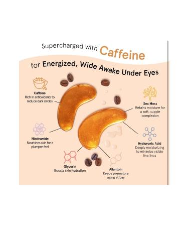 grace & stella Caffeine Eye Mask Puffy Eyes & Dark Circles Niacinamide Hyaluronic Acid(1 pair) - Buy Online on GoSupps.com