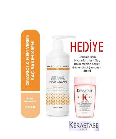 MARCUS MIRA Marcus & M ra Moraccan Hair Cream Moisture and Repair Care Cream 500 Ml. Genesis Shampoo. 80ml Gift