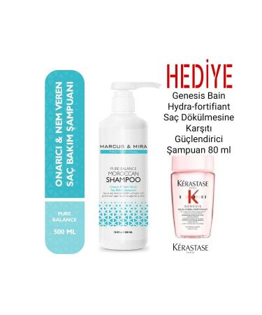 MARCUS MIRA Marcus & M ra Moraccan Shampoo Moisture and Repair Shampoo 500 ml Genesis Bain Shampoo 80ml
