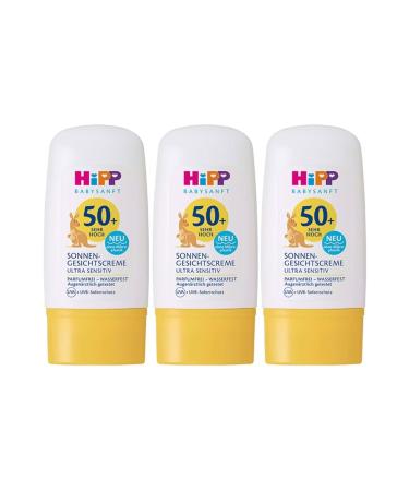 Hipp Babysanft Sun Cream - Face Sunscreen 50+ Factor Ultra Sensitive 30ML (Set of 3)