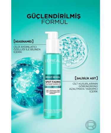 L'Oreal Paris Bright Reveal Anti-Skin Imperfections Serum-Containing Cleansing Gel Niacinamide + Salicylic Acid 150ml - Buy Online on GoSupps.com