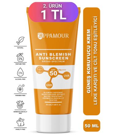 appamour Anti-Spot High Protection SPF 50 Sun Cream for All Skin Types with Glutathione Effect 50 ml