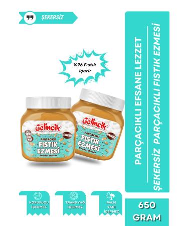 Gelincik Breakfast Spreadable Natural Additive-Free 650gr Special Production Sugar-Free Particle Peanut Butter