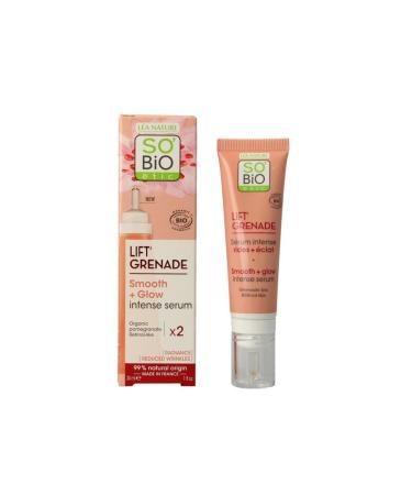 So'Bio Etic Lift Grenade Smooth Glow Intense Serum Organic Pomegranate Extract Brightening Skin Serum 30 ml - Buy Online on GoSupps.com