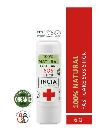 INCIA 0 Natural Sauce Stick Instant Soothing Organic Sea Buckthorn Fast Protection Herbal 6 G