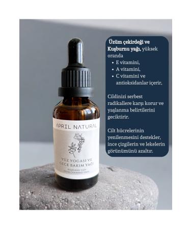 April Natural Rosehip Oil Grape Seed Oil Anti-Blemish Anti-Wrinkle Brightening Night Serum Face Yoga Oil - Buy Online on GoSupps.com