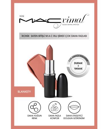 Mac Lipstick with a Nourishing Satin Finish That Gives an Impressively Plump Look - Blankety 3.5g