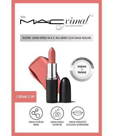 Mac Impressive Plump Look Nourishing Satin Finish Lipstick - Creme Cup 3.5g Demb.1948