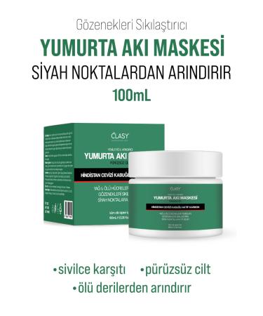 Clasy Care Pore Tightening and Blackhead Purifying Egg White Mask 100ml - Buy Online on GoSupps.com