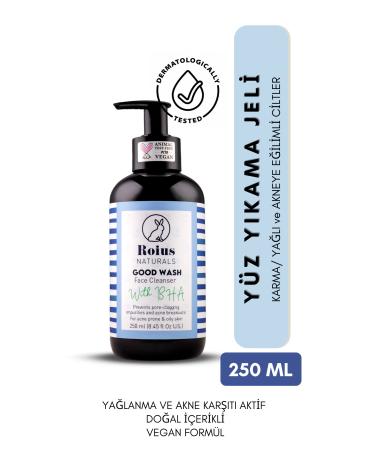Roius Naturals Good Wash Anti-Acne Bha Facial Cleansing Gel