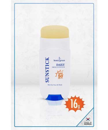 beauugreen Daily Fresh Sun Stick 16g Spf50 Pa Anytime Anywhere Face Body makeup Made In Korea - Buy Online on GoSupps.com