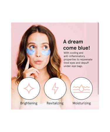 grace & stella Award Winning Viral Eye Mask Blue 12 Pairs Reduces Dark Circles Puffy Eyes & Wrinkles - Buy Online on GoSupps.com