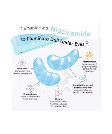 grace & stella Award Winning Viral Eye Mask Blue 12 Pairs Reduces Dark Circles Puffy Eyes & Wrinkles - Buy Online on GoSupps.com