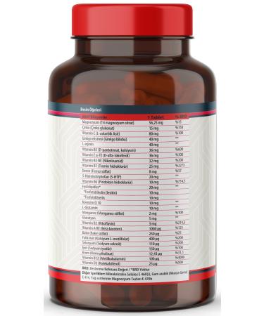 Nevfix Multivitamin Multimineral 90 Tablets 5-HTP Ginkgo Biloba Coenzyme Q-10 Glutathione Rich Content - Buy Online on GoSupps.com