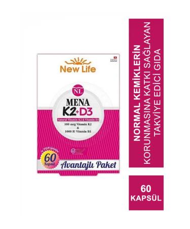 New Life Mena K2+D3 60 Capsules