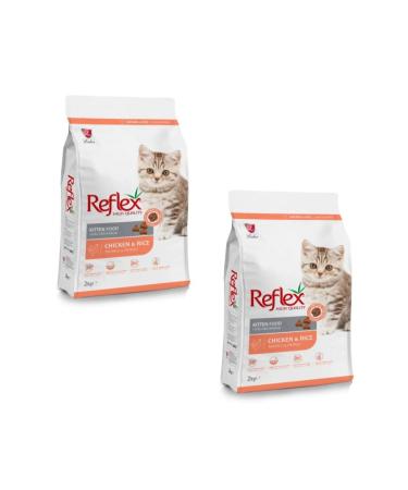 Premium Reflex Kitten Chicken Rice Cat Food 2 Kg X 2 Pieces