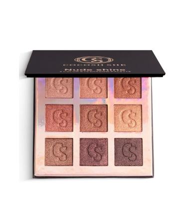 Cocosh She Nude Shine 9 Color Eyeshadow Palette High Pigmentation Non-Clumping Easy Blending - Buy Online on GoSupps.com