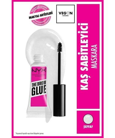 NYX Professional Makeup The Brow Glue Instant Brow Styler - Transparent Eyebrow Fixing Mascara & High Definition Mini Powder - Buy Online on GoSupps.com