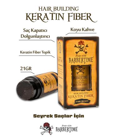 Barbertime Hair Building Keratin Fiber - Keratin Fiber Hair Builder - Hair Cover 21 gr