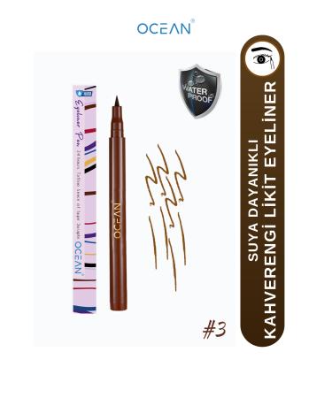 Ocean Brown Eyeliner Liquid Pencil Eyeliner Waterproof Intense Pigment