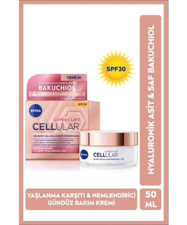 NIVEA Cellular Expert Lift Anti-Aging Day Face Care Cream 50ml Spf30 Bakuchiol Hyaluronic Acid