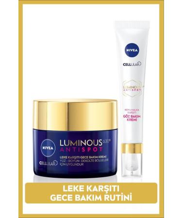 NIVEA Luminous630 Anti-Dark Spot Night Care Cream 50ml and Brightening Anti-Dark Spot Eye Care Cream 15ml