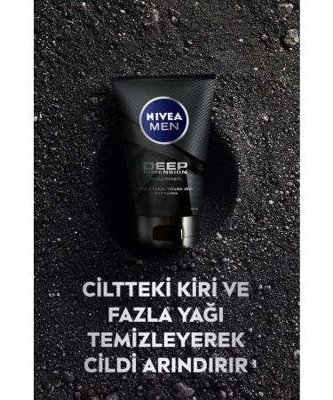 NIVEA MEN Men's Face and Beard Cleansing Gel Deep Dimension 100ml Skin Purifier Active Carbon - Buy Online on GoSupps.com