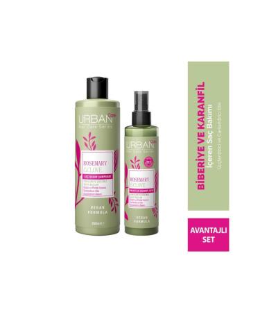 Urban Care Rosemary & Clove Rosemary and Clove Water & Hair Care Shampoo Set of 2