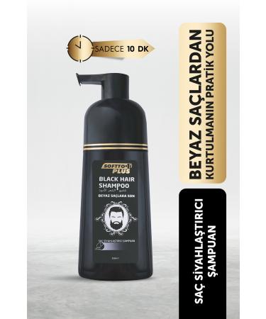 Softto Plus Black Hair Herbal Shampoo Anti White And Gray 350 Ml KEY RN15