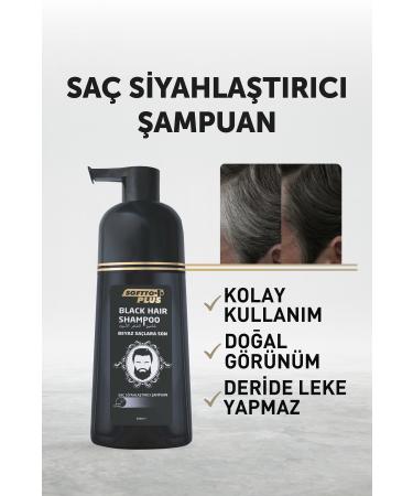 Softto Plus Black Hair Herbal Shampoo Anti White And Gray 350 Ml KEY RN15 - Buy Online on GoSupps.com
