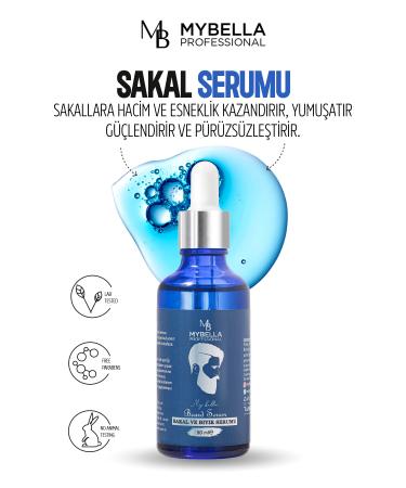 my bella "Vegan" Beard Strengthening and Repairing Serum Mustache Care (Roller Gift)
