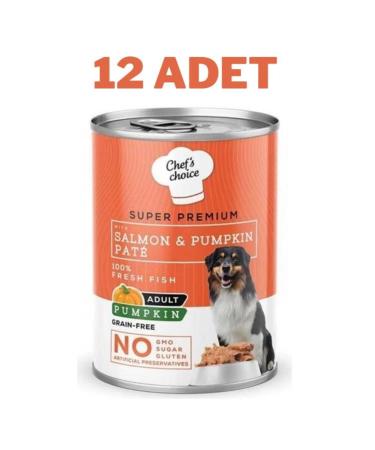 Chef's Choice Pumpkin Salmon Pate Dog Canned Food 12x400gr