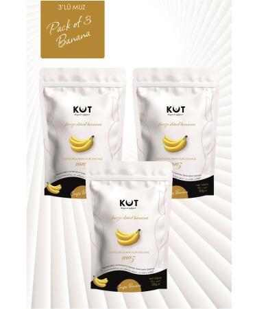 KUT to the health of the world Freeze Dried Fruit Chips Banana 3 x 20 grams