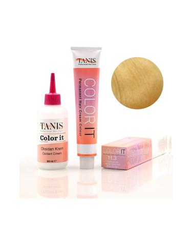 TANIS PROFESSIONAL TANIS COLOR-IT (100 ML) Permanent Hair Dye 11.3 (Platinum Gold Blonde)