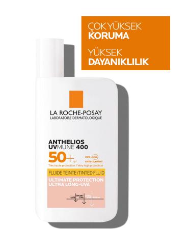 La Roche Posay Anthelios Uvmune Fluid Spf 50 High Protection Tinted Face Sunscreen for All Skin Types - Buy Online on GoSupps.com