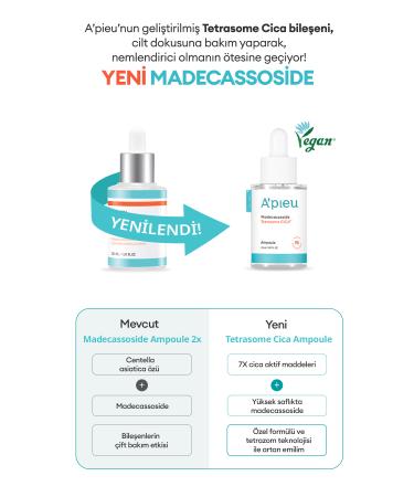 Missha Cica Ampoule for Sensitive and Damaged Skin A'PIEU Madecassoside Tetrasome Cica Ampoule - Buy Online on GoSupps.com