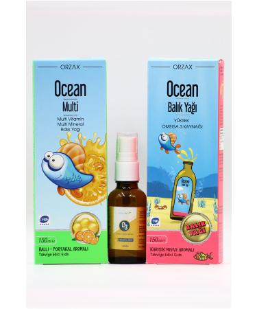 Ocean Multi Estellife D3 Spray and Ocean Fish Oil - Powerful Omega 3 and Vitamin Package for Children