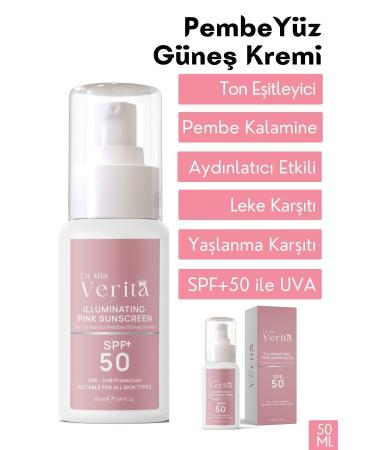 la mia verita Anti-Spot and Skin Tone Brightening Pink Face Sunscreen Spf 50 50 ml
