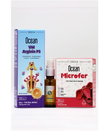 Ocean VM Arginine PS Estellife D3 Spray and Ocean Microfer - Vitamin and Iron Support Package for Children - Buy Online on GoSupps.com